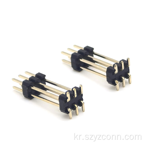 2.0mm 핀 헤더 커넥터 이중 행 6P